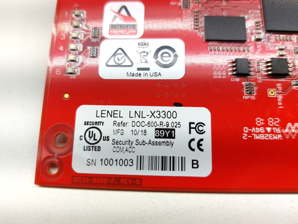 Mercury LENEL LNL-X3300 Intelligent System Controller Access Board