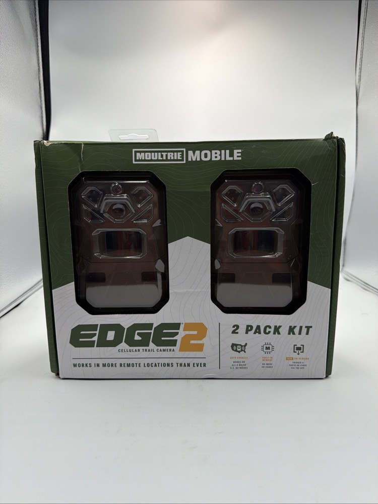 Moultrie Mobile Edge 2 Cellular Trail Cam, 2-Pack Free Ship