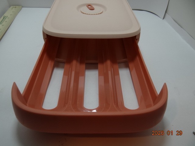 Egg Storage Box Pink and Light Pink Holds 18-20 Eggs Stackable Egg Box