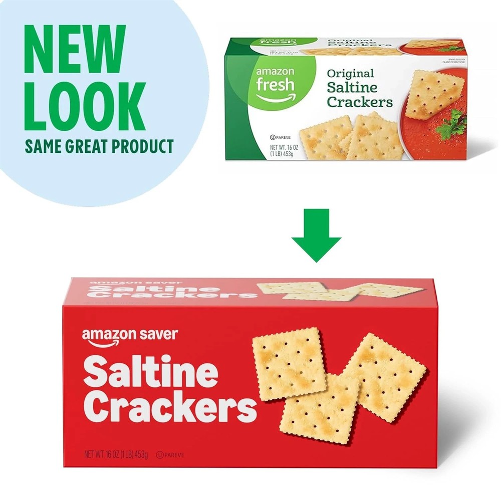 Amazon Saver Saltine Crackers 16 Oz Previously Amazon Fresh Packaging May Vary