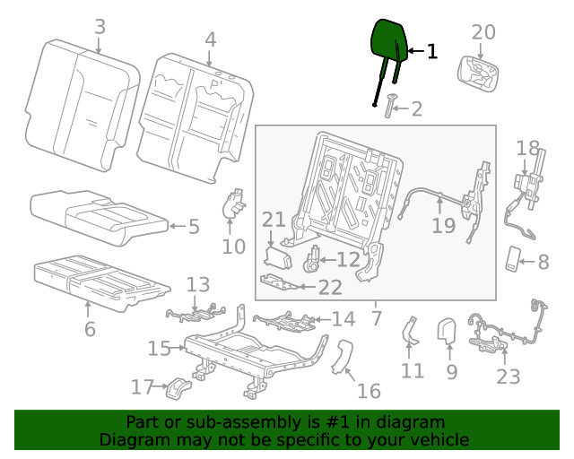 Genuine GM Headrest 84951122
