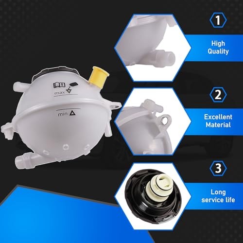 Engine Radiator Coolant Overflow Recovery Expansion Tank with Sensor & Cap
