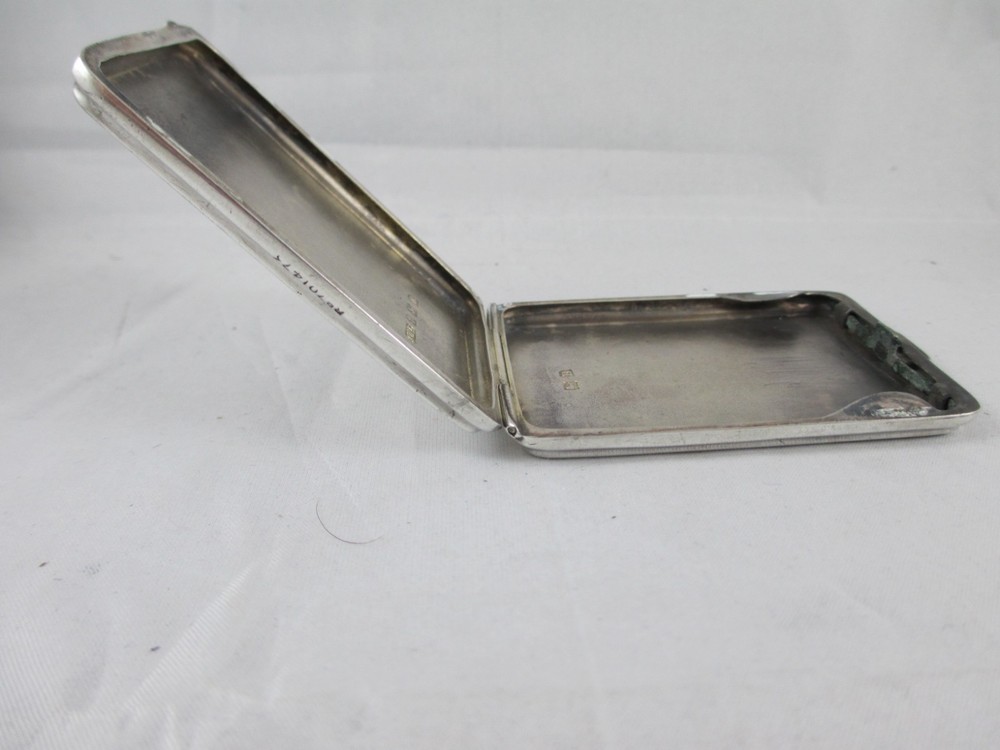 ART DECO SOLID SILVER, GEORGE V MATCH BOOK CASE, THOMAS LACK, BIRM. 1926