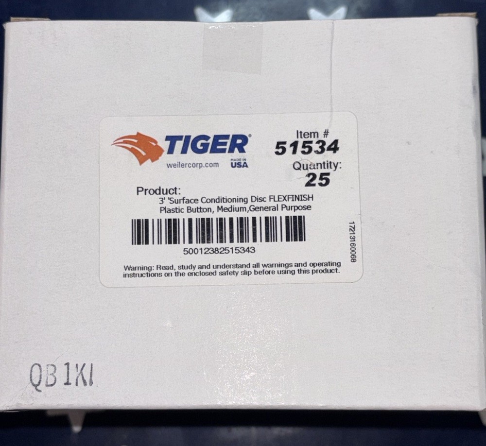 (25) Weiler 51534 - 3" Plastic Button Style, AO Medium Surface Conditioning Disc