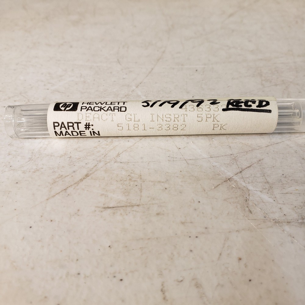 Aligent HP 5181-3382 Glass Liner, For Packed Column, Disposable, Deactivated