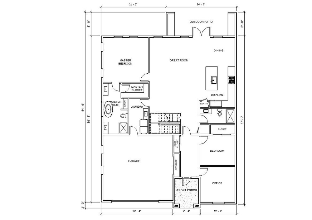 Luxury Mediterranean House Plan Design - 4 Bed 3 Bath - Drawings Blueprints