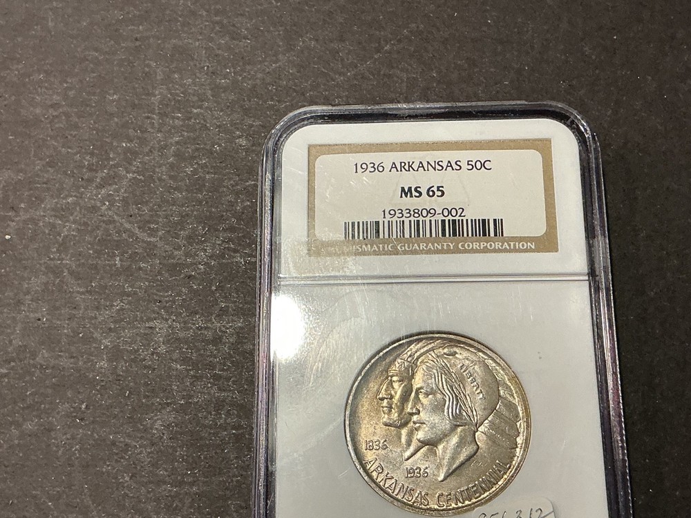 1936 Silver Arkansas Commemorative Half Dollar MS65