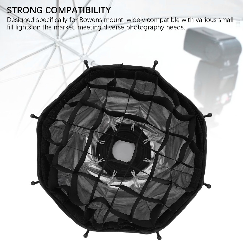 Portable Octagonal Softbox With Grid For Mount Fill Light XFIQ