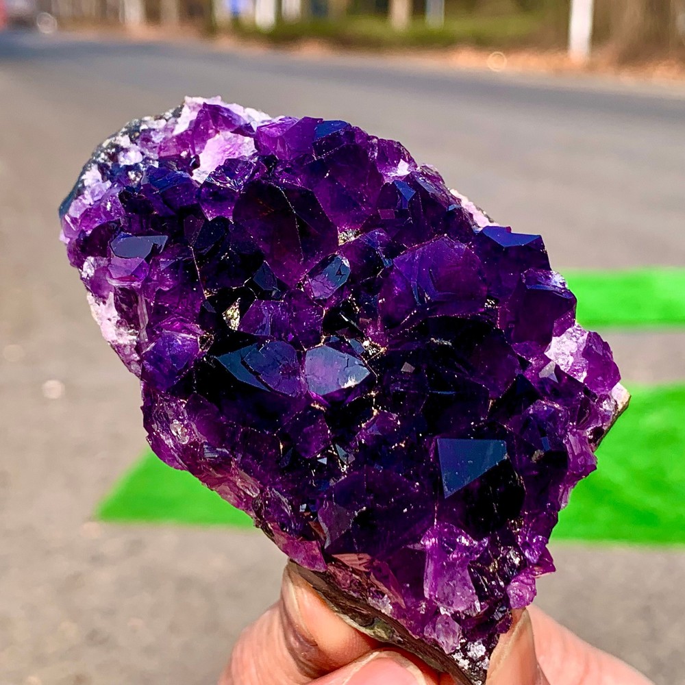 240G Natural Amethyst geode quartz cluster crystal specimen Healing