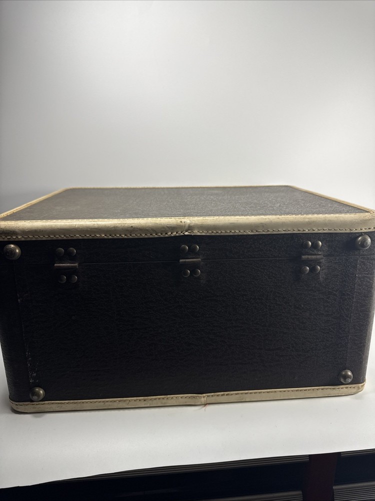 Vintage White Rotary Sewing Machine w/ Case Untested