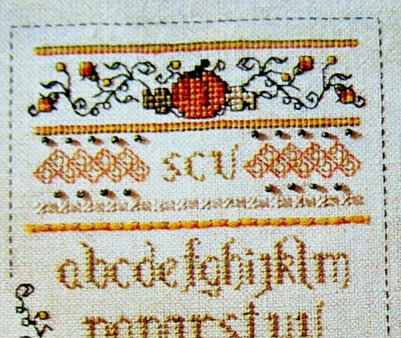 October Eves Poem Autumn Band Sampler CROSS STITCH PATTERNS