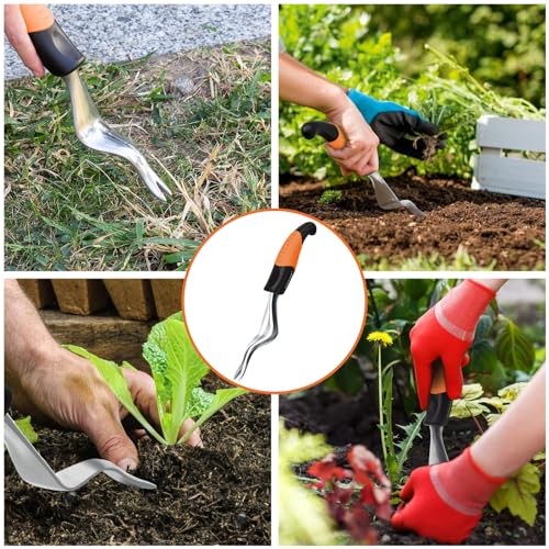 Hand Weeder Tool, Premium Weed Puller Tool for Garden, Gardening Hand Orange
