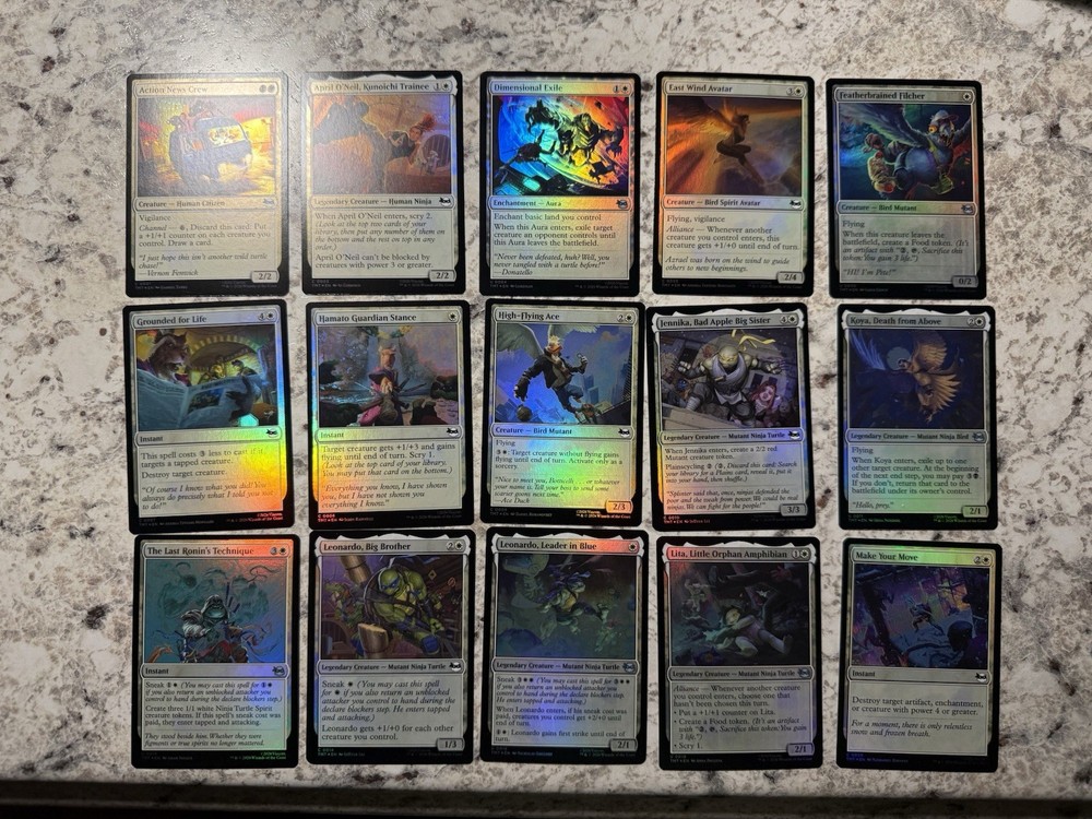MTG TMNT 2026 COMPLETE FOIL COMMON UNCOMMON set & Lands