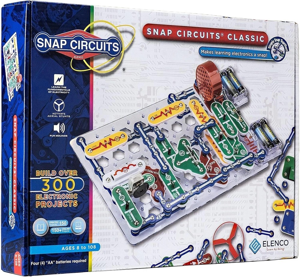 Over 300 STEM Projects Classic Electronics Kit for Kids 8+ - No Tools Required!-