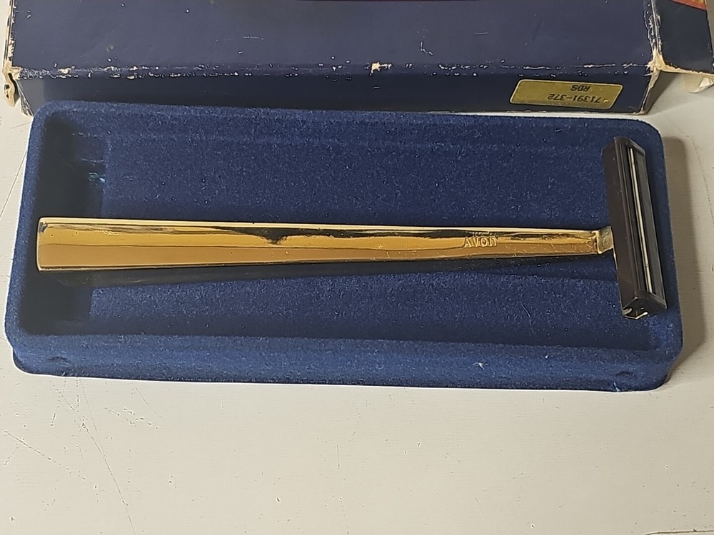 Vintage Avon Personalized Solid Brass Shaving Razor 1984 Durable Lacquer Finish