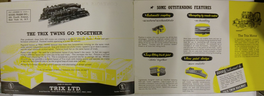 Trix Twin Railway 1948 Foldout Catalog