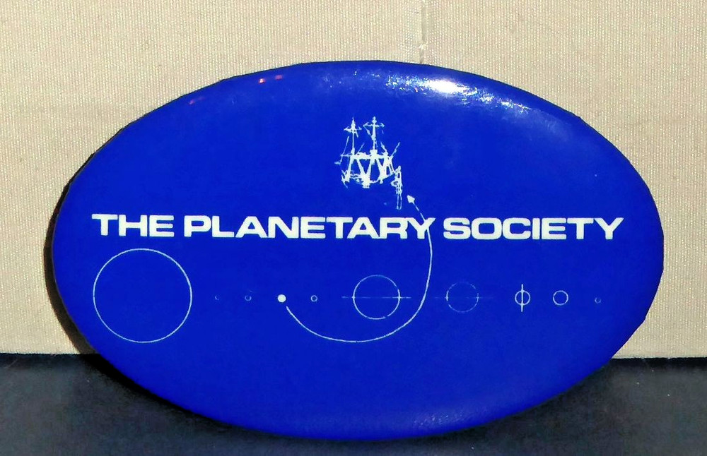 Vintage Planetary Society Button Pinback