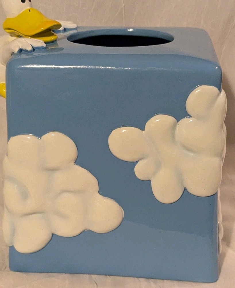 Sitting Ducks Tissue Box Cover Universal Studios Clouds Cartoon Bathroom Blue