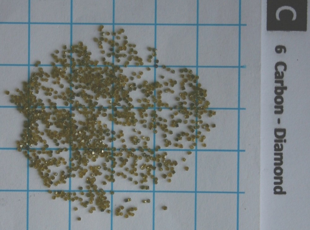 1 gram 99.95% synthetic Carbon Diamonds 0.6mm element 6 sample