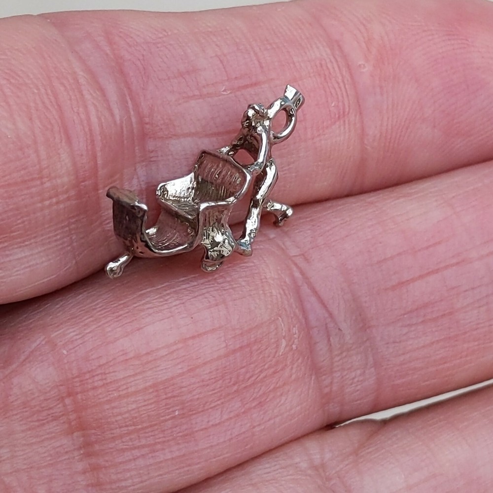 Man Pushing Stroller Silver Charm