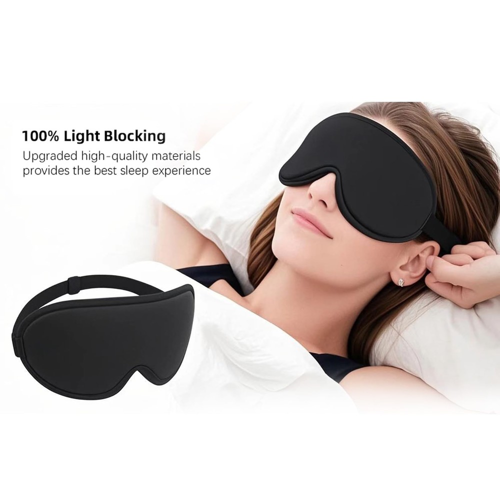 Sleep Mask,3D Contoured Sleeping Mask,99% Light Blocking Eye Mask
