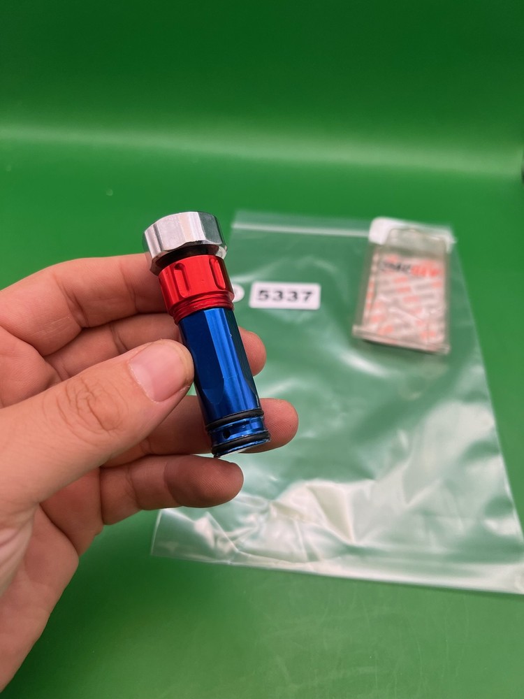 MacDev MF Mini Pressure Gauge Blue Red Silver