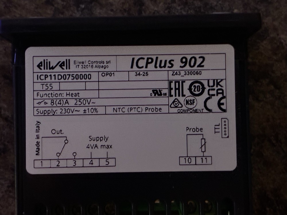 Eliwell Ic Plus 902 Ntc-Ptc 220V Controller
