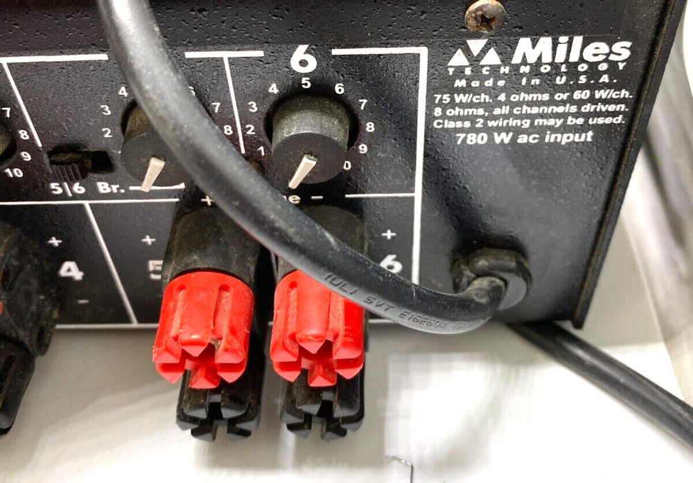 Miles Technology 6 Channel Power Amplifier MPR-450 Working