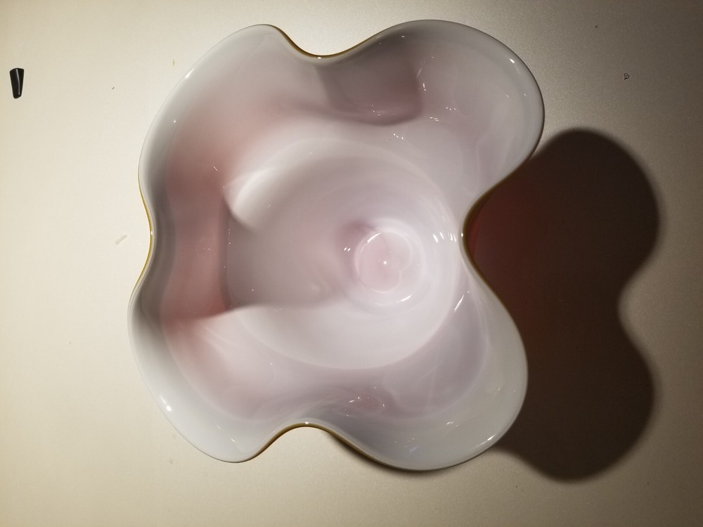 Glass Vase Orange/Red Multicolored