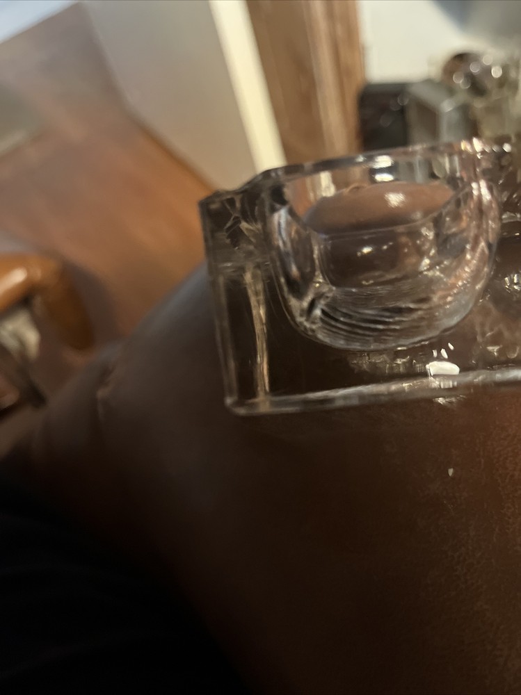 1940s Glass Desk Well