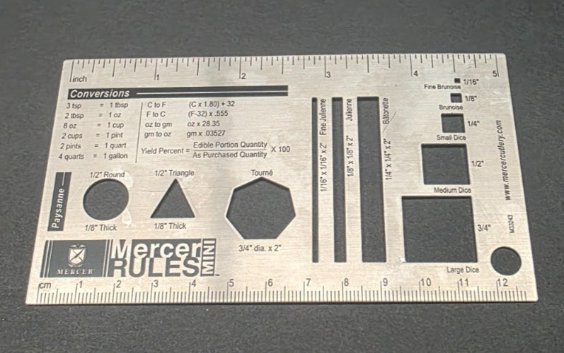 Mercer “Rules Mini” Culinary Ruler M33243