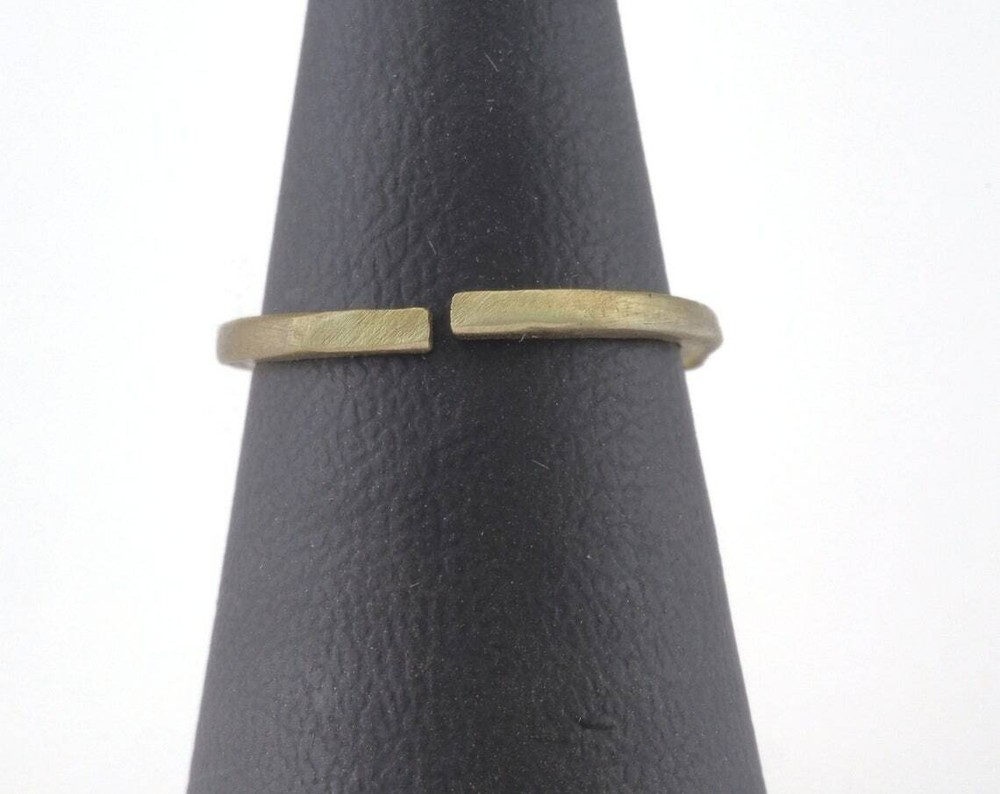 Ring Adjustable Ring Bezel - Raw brass (15mm 4US inner size - Adjustable ) 2693