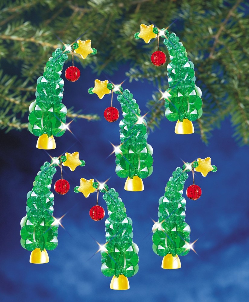 The Beadery Beaded Ornament Kit-Lil Sunburst Tree, Makes 18
