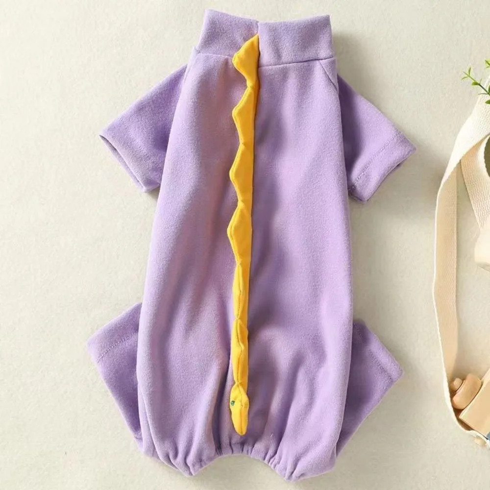 Funny Dinosaur Shape Cat Clothes Comfortable Cat Vest Lightweight Solid Color Ha