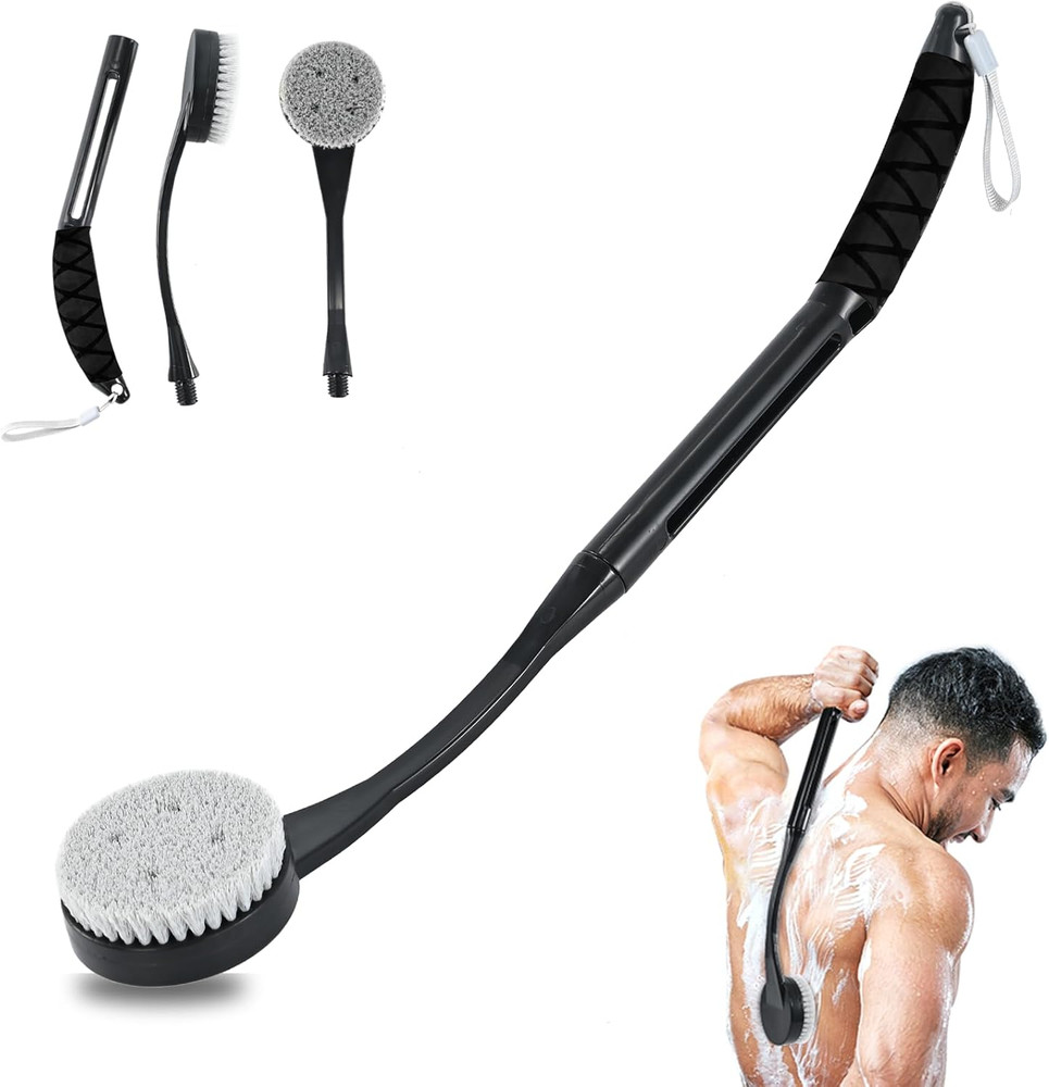 Back Scrubber for Shower,20.5" Bath Brush Long Handle for Shower for Deep Clean,