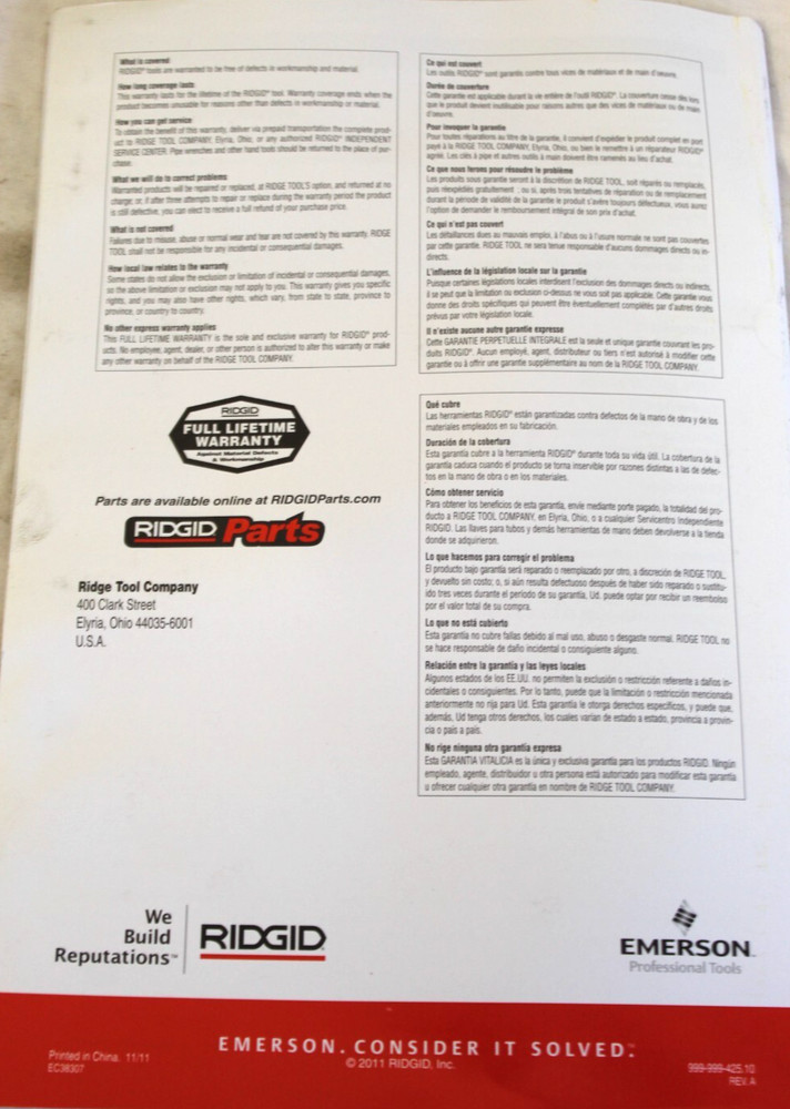 Rigid Micro CA-25 Inspection Camera (C9)