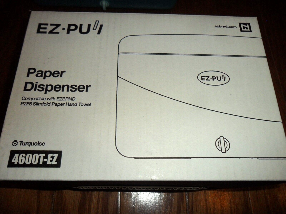 Ez-Pull Countertop SLIMFOLD Hand Towel Dispenser Turquoise for Kitchen/Bathroom