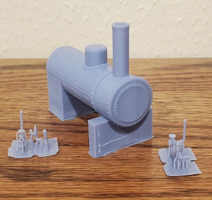 O Scale Horizontal Boiler - 3D Printed