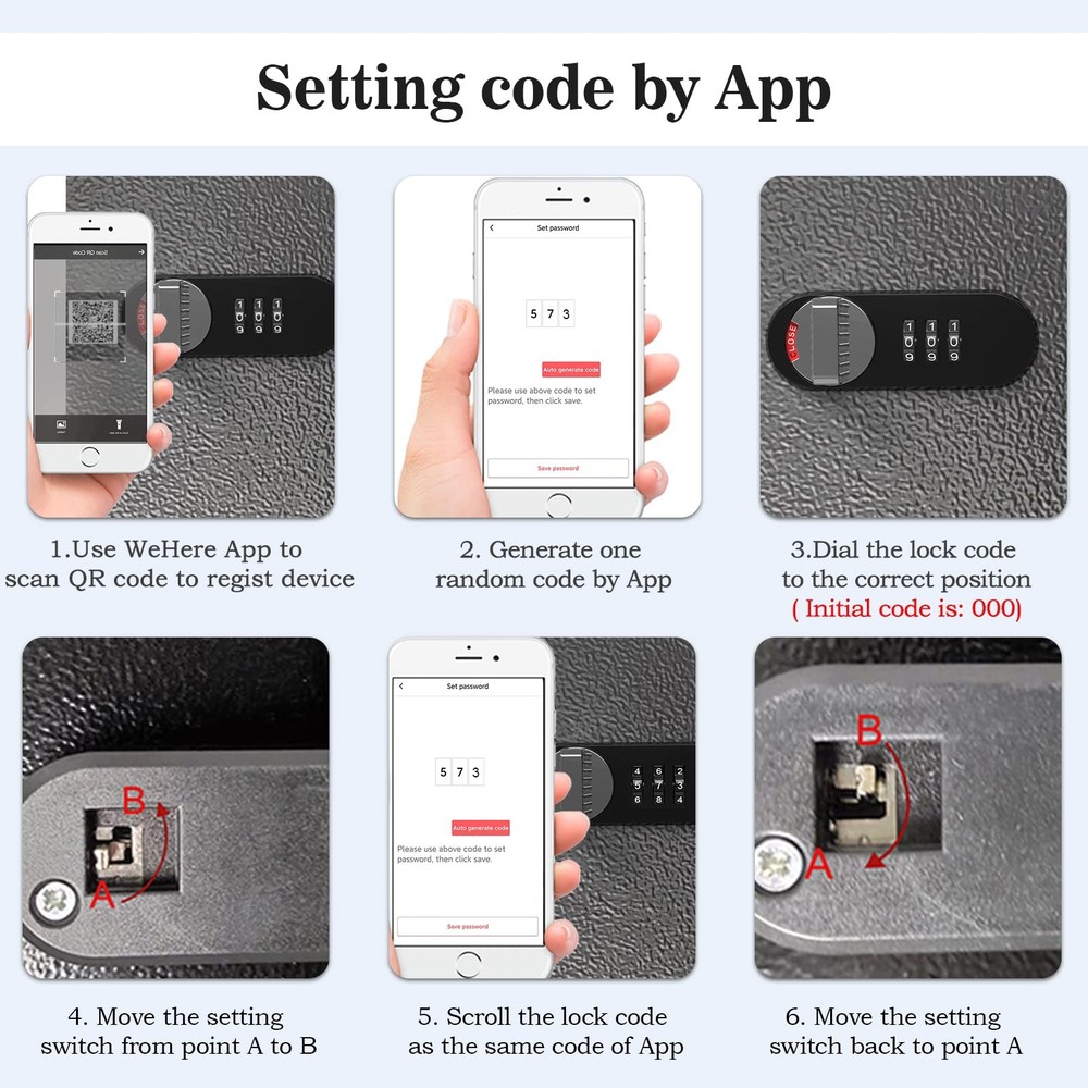 Key Lock Box Wall Mount 16 Cabinet with Combination & Tags Digital Code