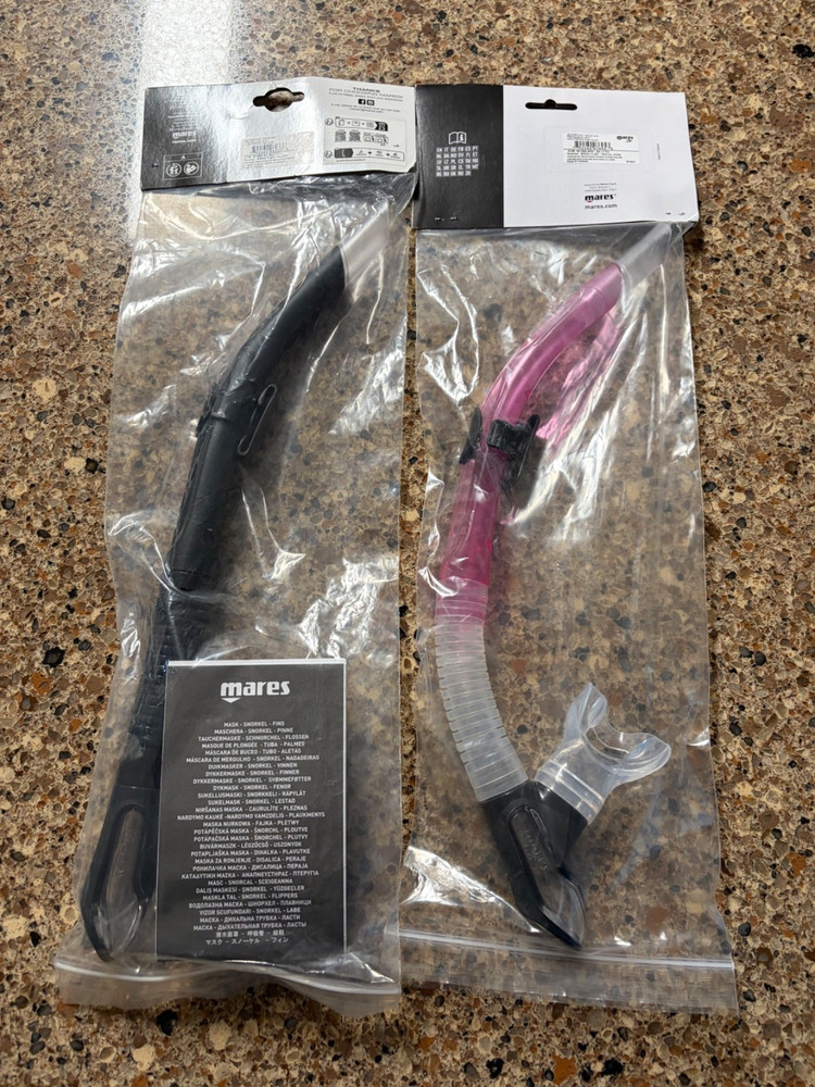 Mares Ergo Flex Snorkels (two, brand new)