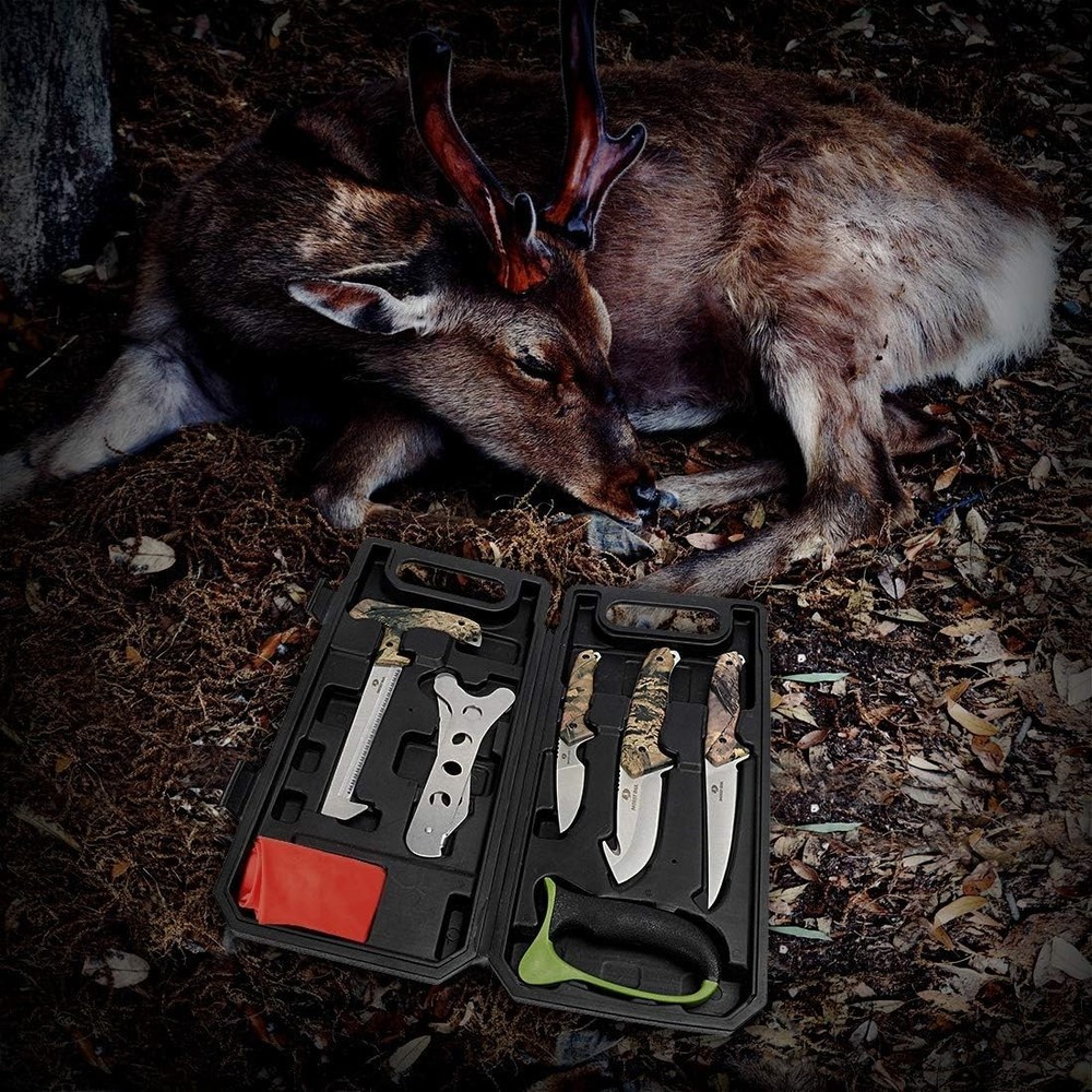 Efficient Game Processing 8-Piece Set - Camouflage Hunting Tools for Outdoors