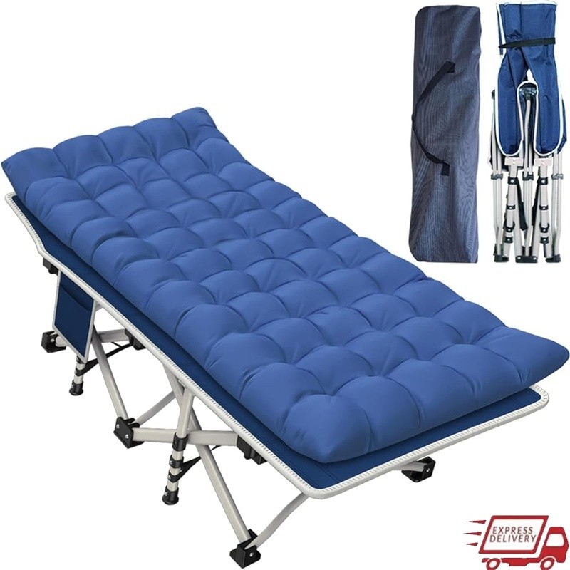 Portable Folding Camping Cot Lightweight No Assembly Comfortable 450lbs Capacity