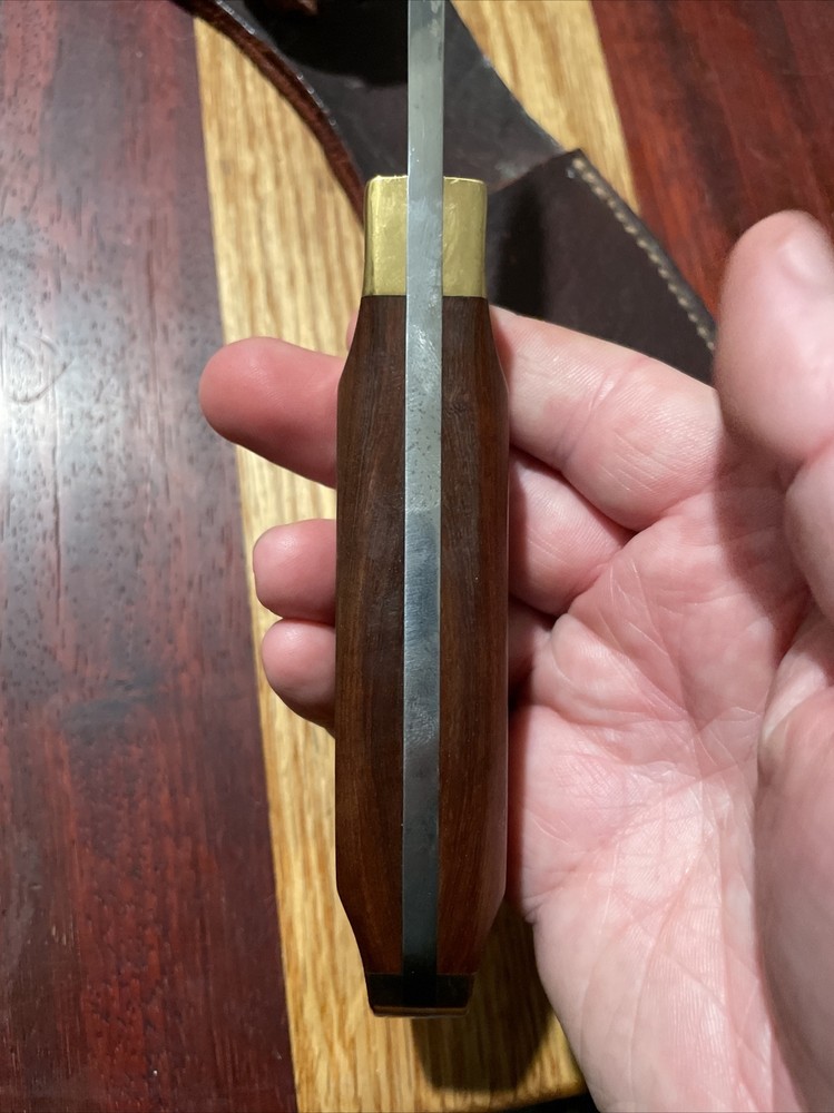 Custom Handmade MARCOU Knife Numbered Orig Sheath Drop Point