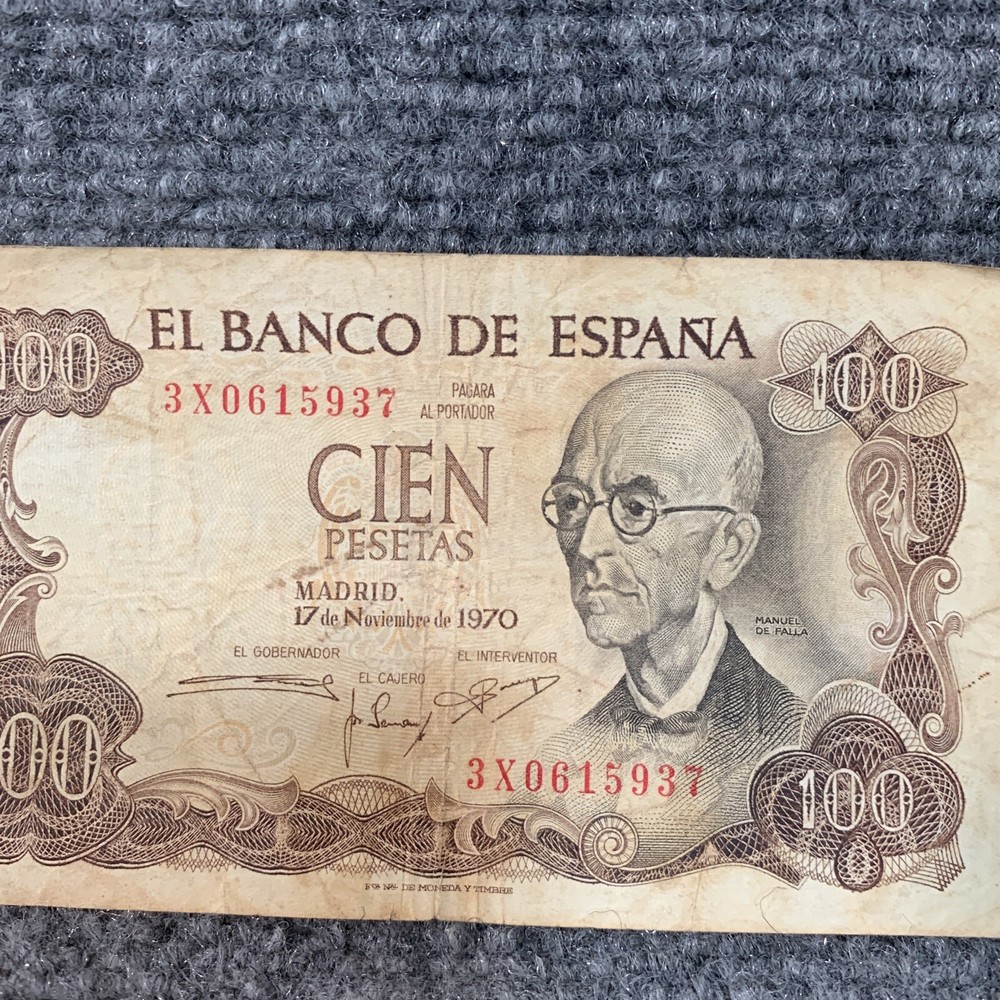SPAIN 100 PESETAS Banknote 1970