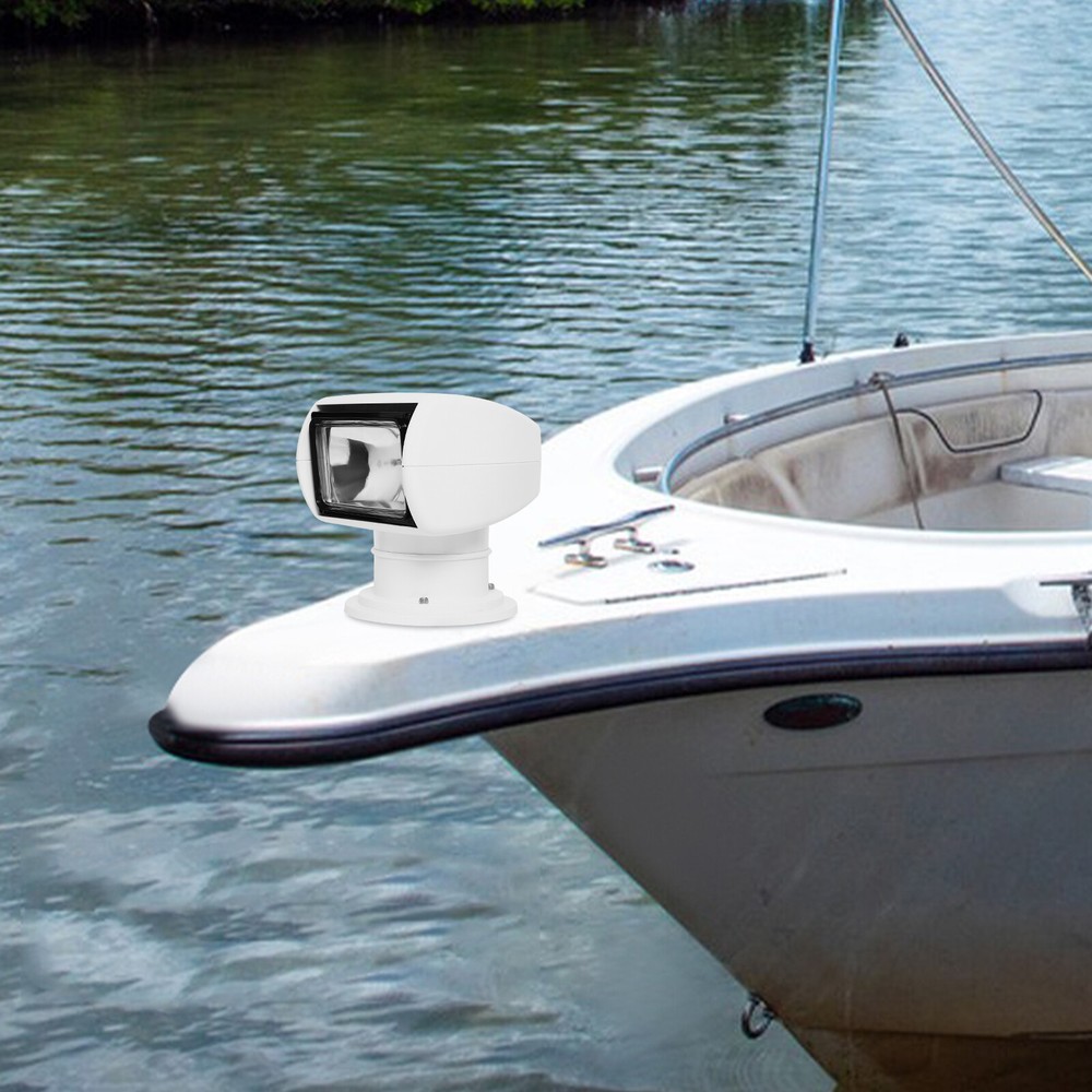 White Boat Searchlight Boat Spotlight 100W Remote Control Spotlights 110v