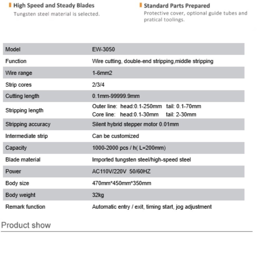 Automatic 1- 6 mm Multiple Conductor Cable Jacket Layer Wire Stripping Machine
