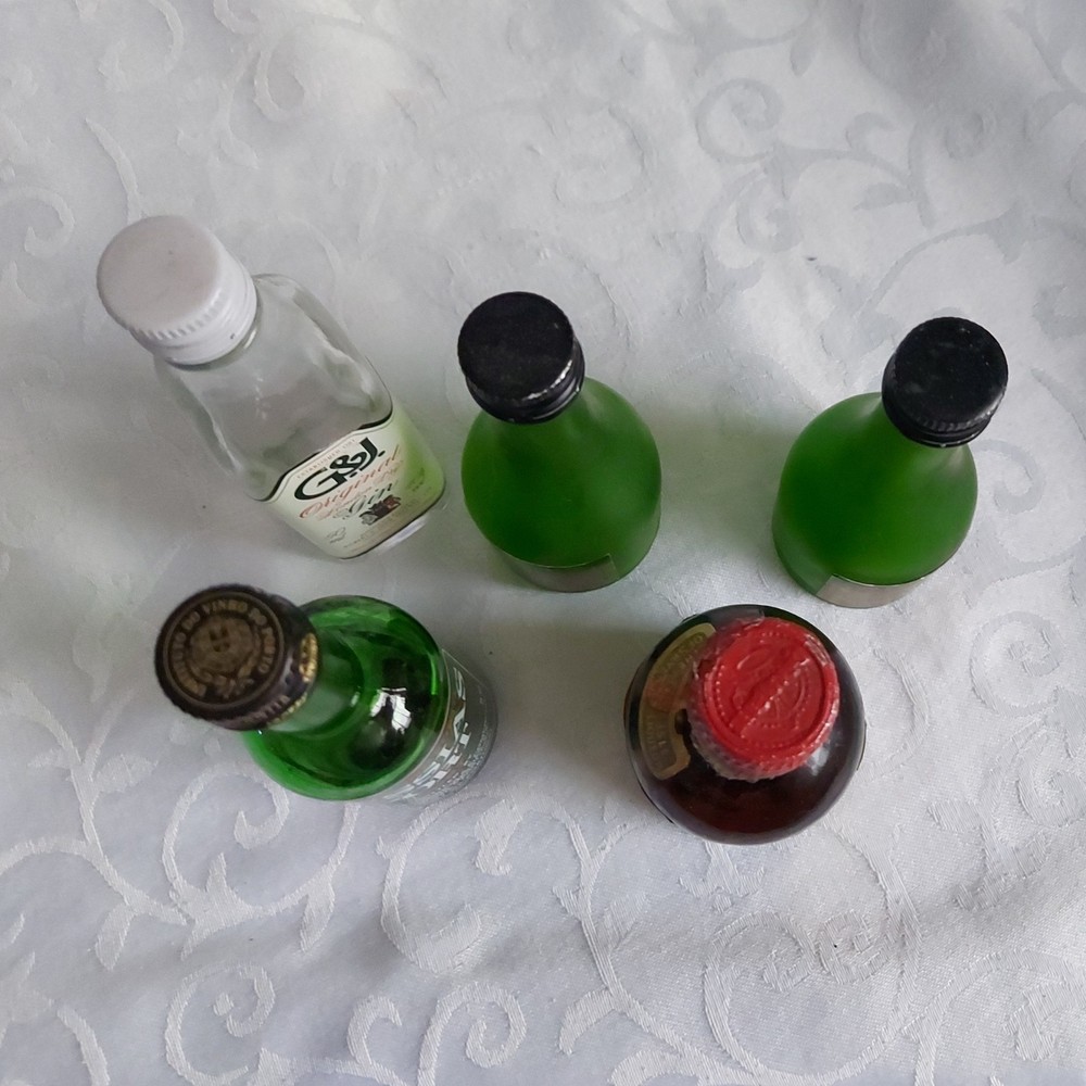 5 x Empty Miniature Bottles