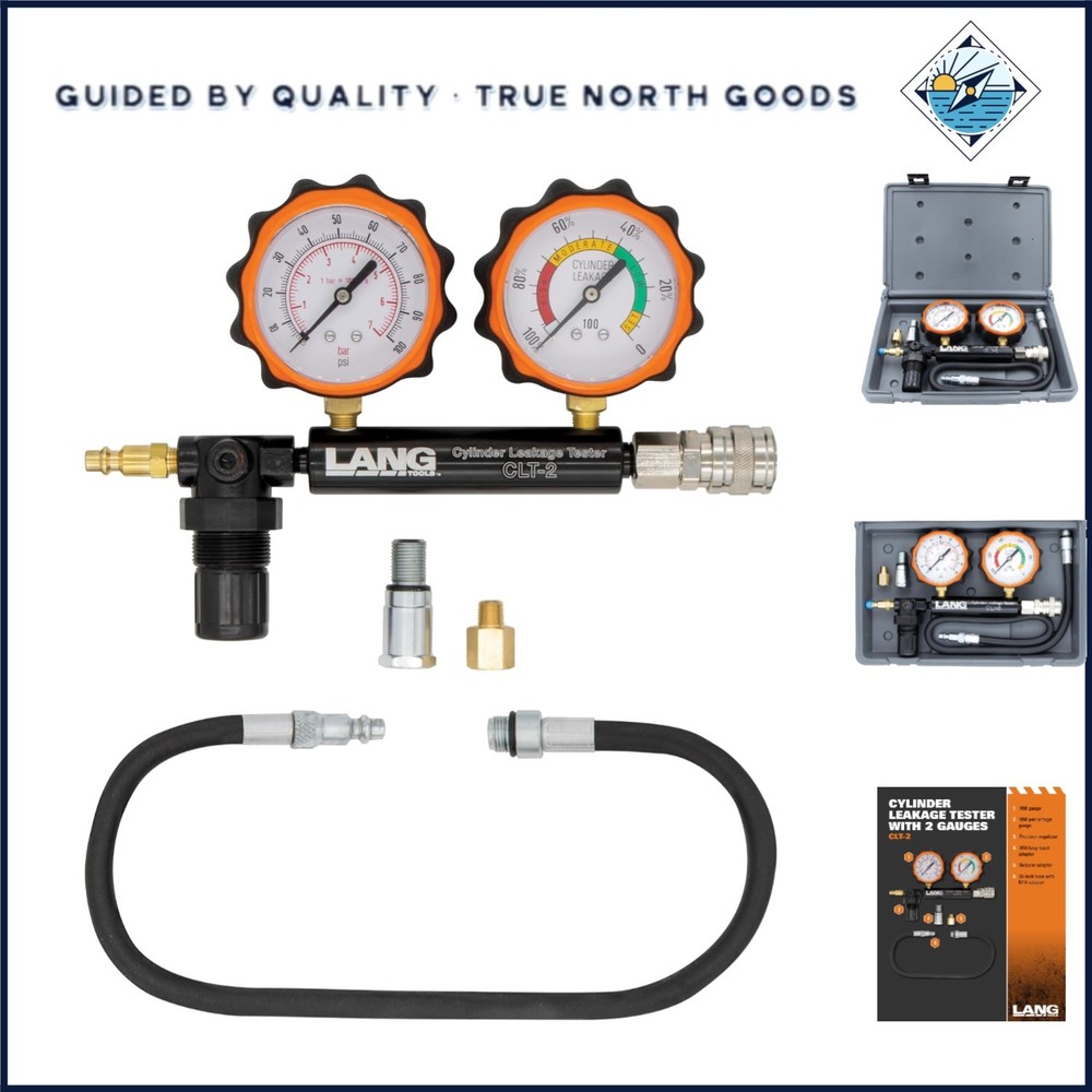 Cylinder Compression Tester Kit with Long  Adapter and Pressure Control