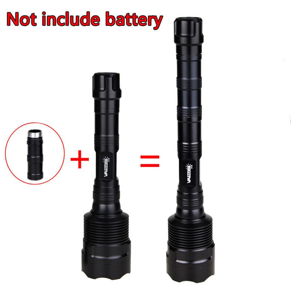 Hunting 3*LED Flashlight Torch 1-Mode Light 20mm Rail Scope Mount w/ Switch