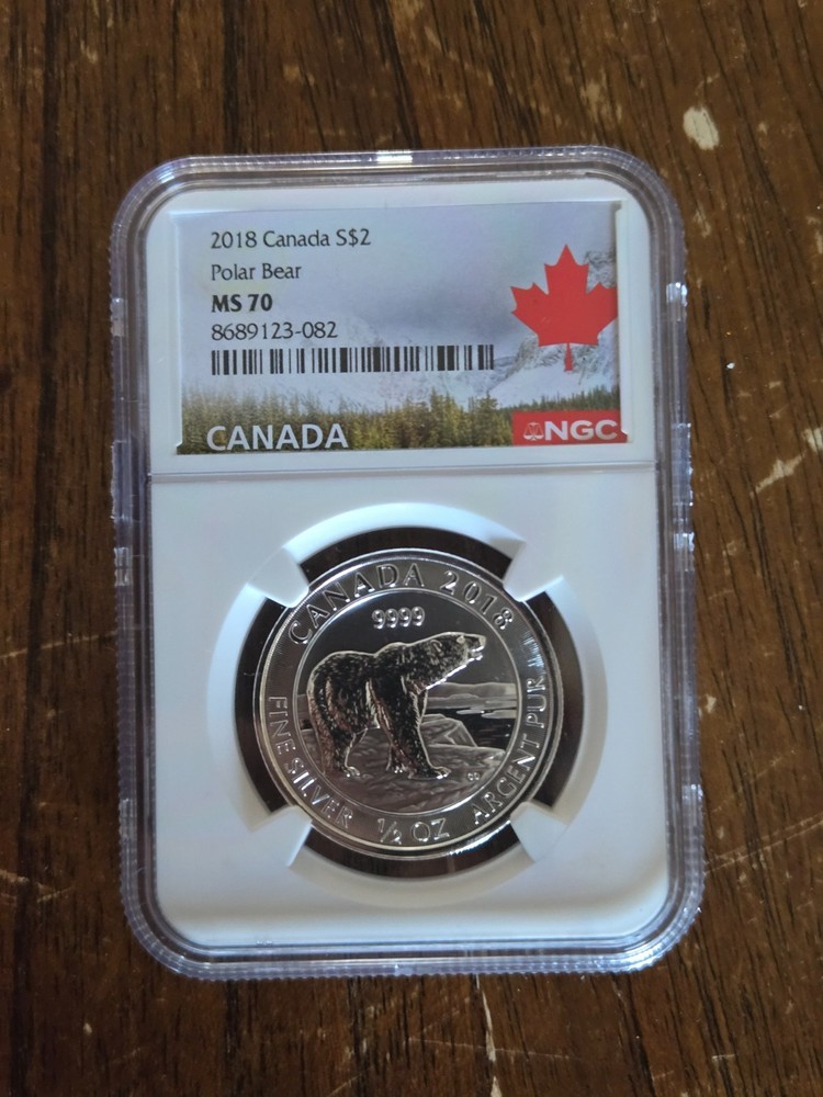 2018 canada 2 polar bear ms70